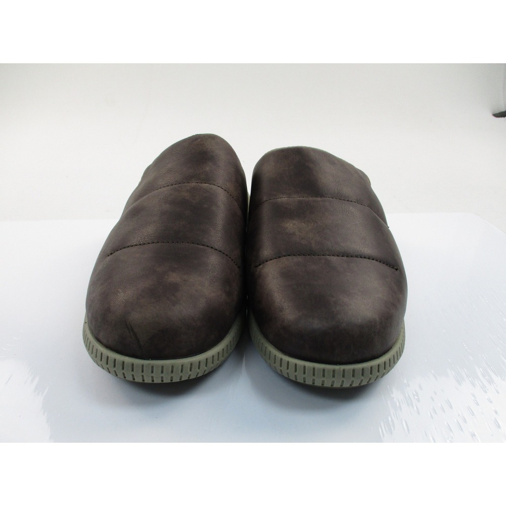 OluKai Mua 'Ili Slippers Mens 14 Brown Leather Shearling Lined Mules 10502-6321 - Picture 2 of 10